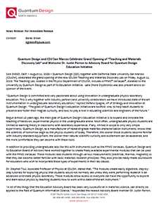 Press Release - Grand Opening Celebration at CSU San Marcos